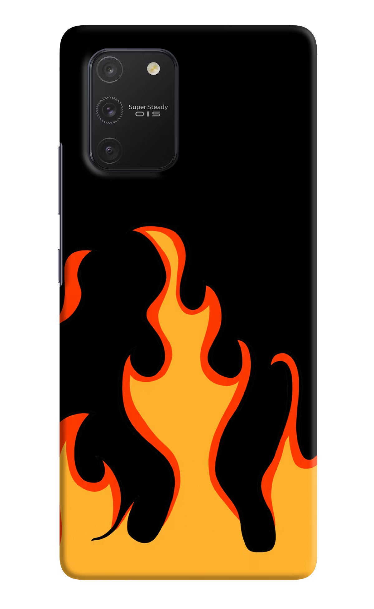 Fired Up – Black Samsung S10 Lite Hard Case Back Cover by Casekaro