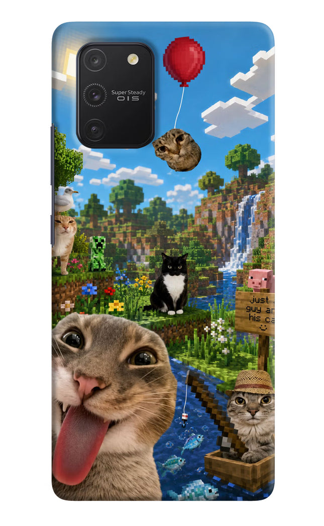Minecraft Cat Chaos Samsung S10 Lite Hard Case Back Cover by Casekaro