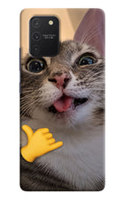 Silly Cat Call Samsung S10 Lite Hard Case Back Cover by Casekaro