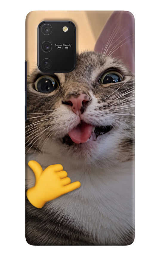 Silly Cat Call Samsung S10 Lite Hard Case Back Cover by Casekaro