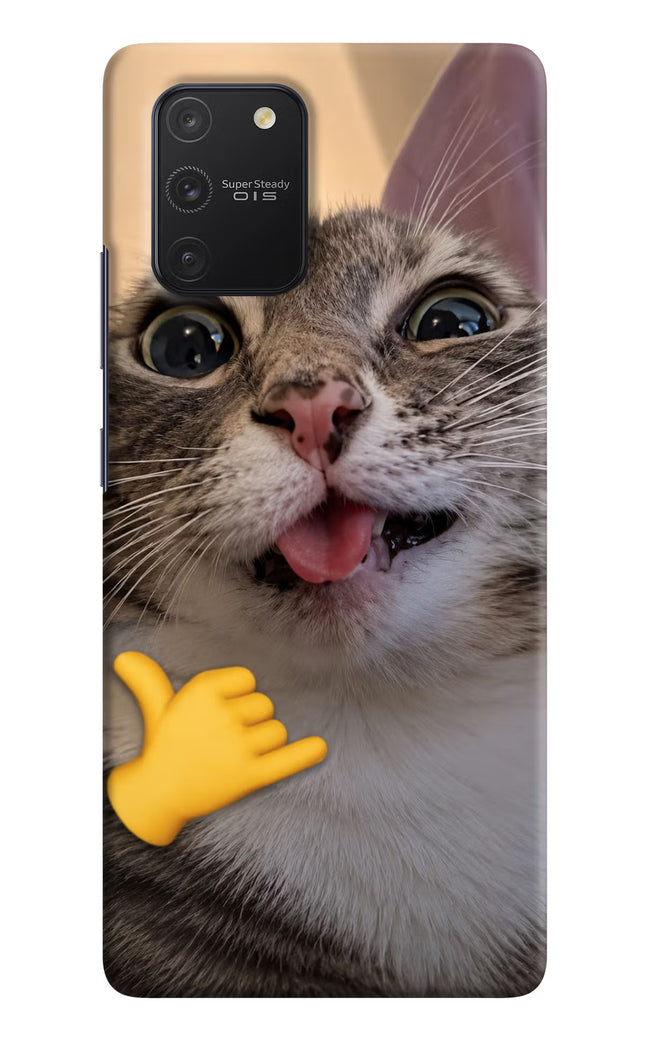 Silly Cat Call Samsung S10 Lite Hard Case Back Cover by Casekaro
