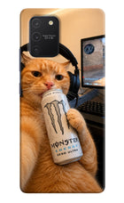 Gamer Cat Energy Samsung S10 Lite Hard Case Back Cover by Casekaro