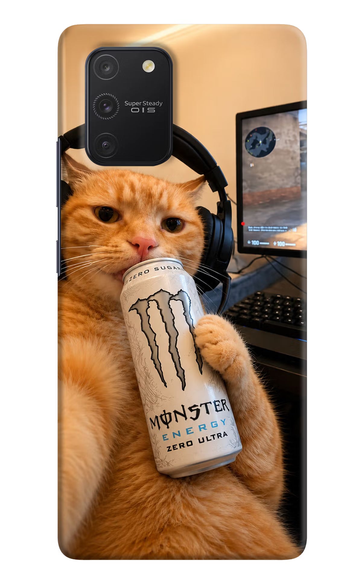 Gamer Cat Energy Samsung S10 Lite Back Cover