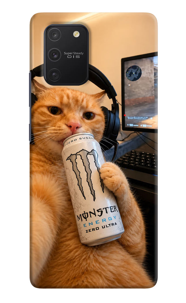 Gamer Cat Energy Samsung S10 Lite Hard Case Back Cover by Casekaro
