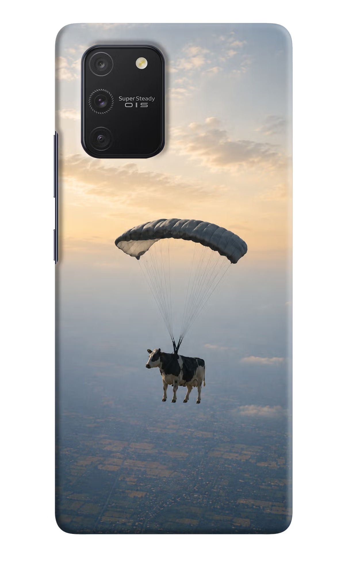 Skydiving Cow Samsung S10 Lite Back Cover