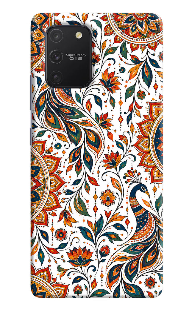 White Mayura Samsung S10 Lite Hard Case Back Cover by Casekaro