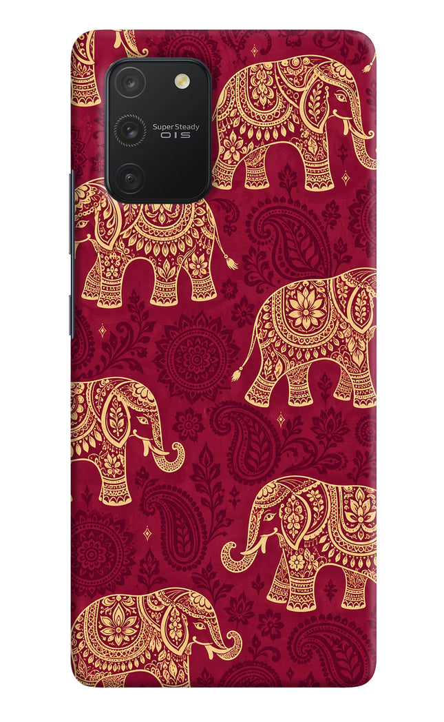 Maroon Elephant Samsung S10 Lite Hard Case Back Cover by Casekaro