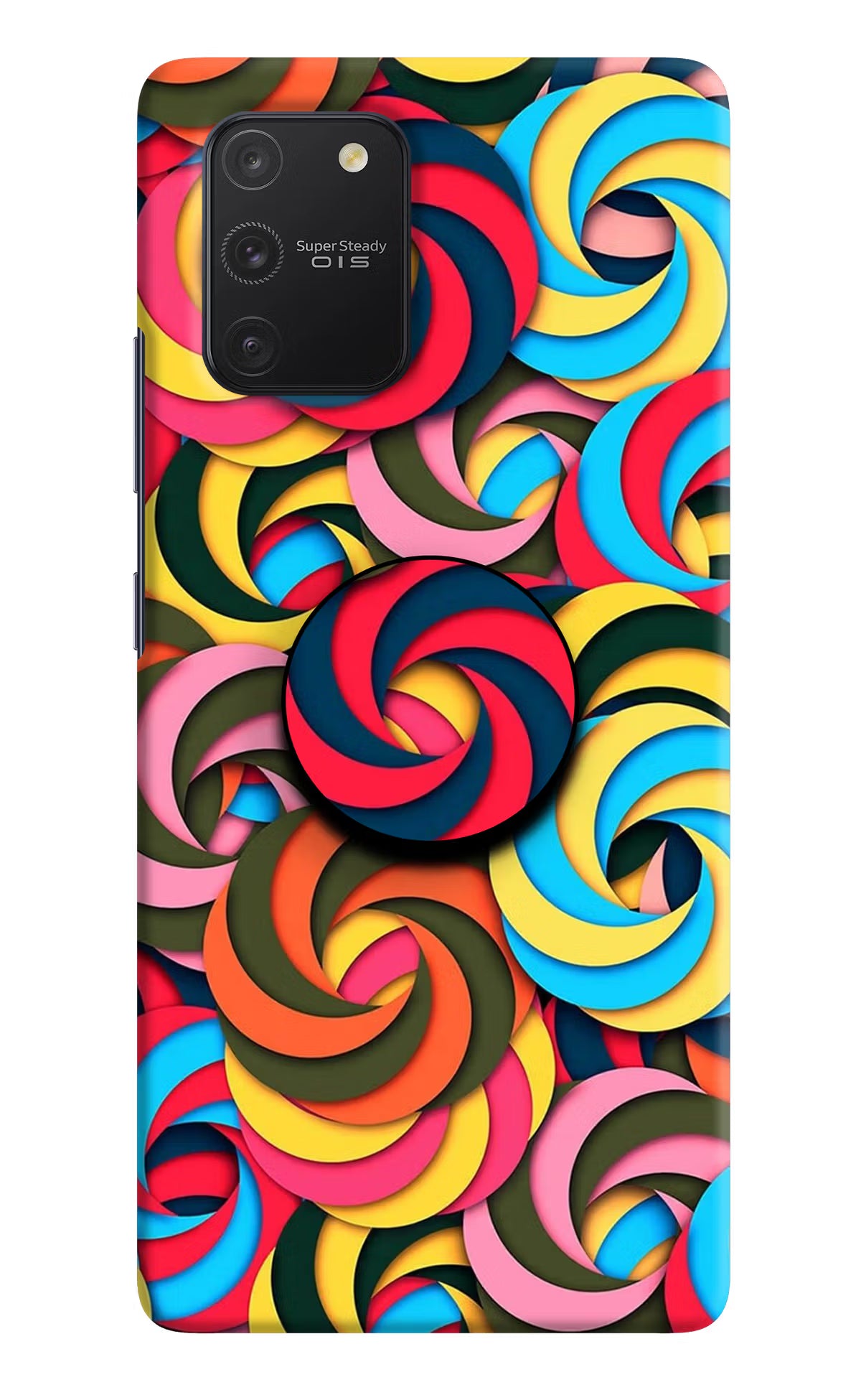 Spiral Pattern Samsung S10 Lite Pop Case by Casekaro