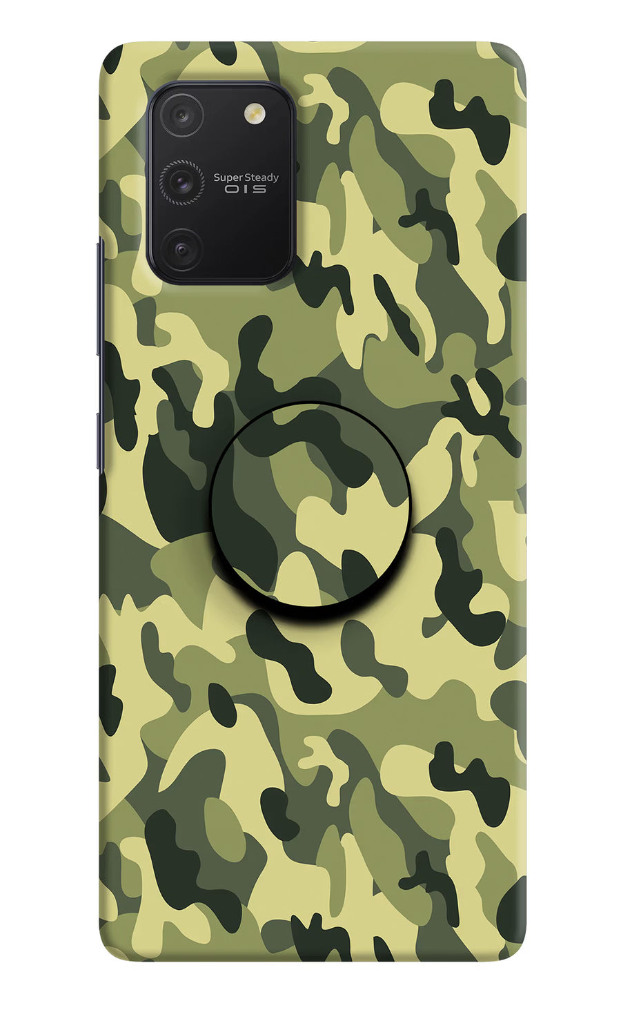 Camouflage Samsung S10 Lite Pop Case, Hard case