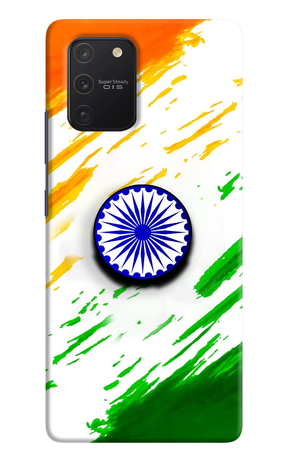 Indian Flag Ashoka Chakra Samsung S10 Lite Pop Case by Casekaro