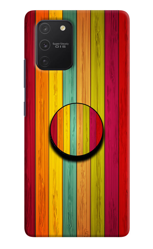Multicolor Wooden Samsung S10 Lite Pop Case by Casekaro
