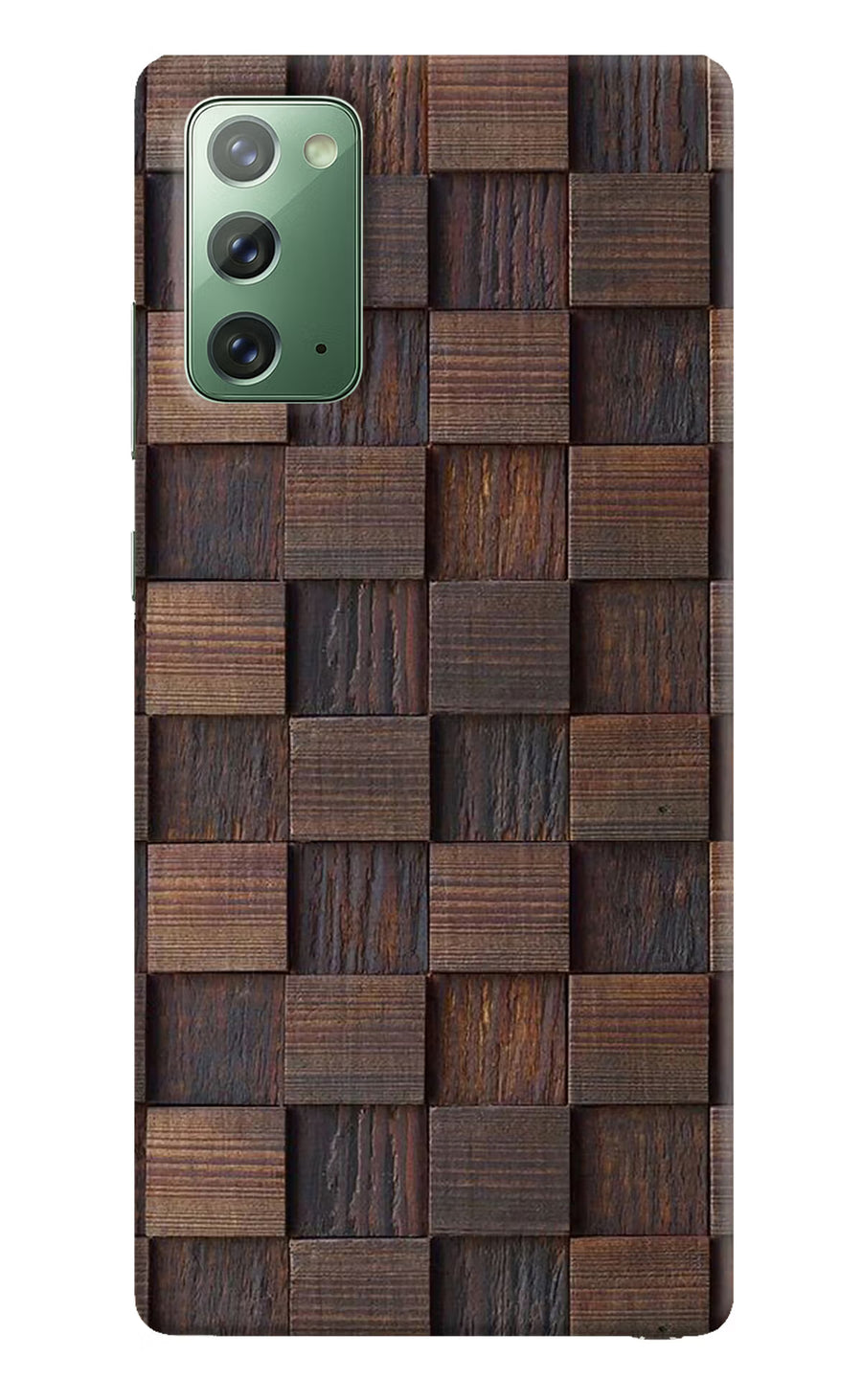 Wooden Cube Design Samsung Note 20 Back Cover, Hard case