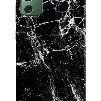 Black Marble Texture Samsung Note 20 Hard Case Back Cover by Casekaro