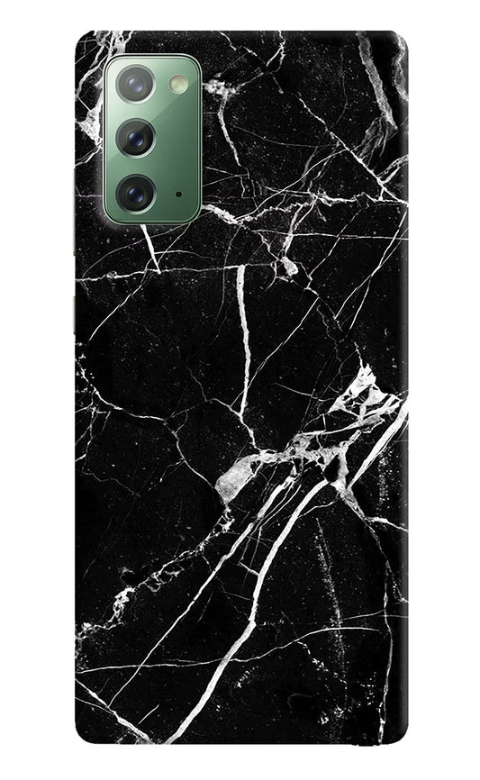 Black Marble Pattern Samsung Note 20 Hard Case Back Cover by Casekaro