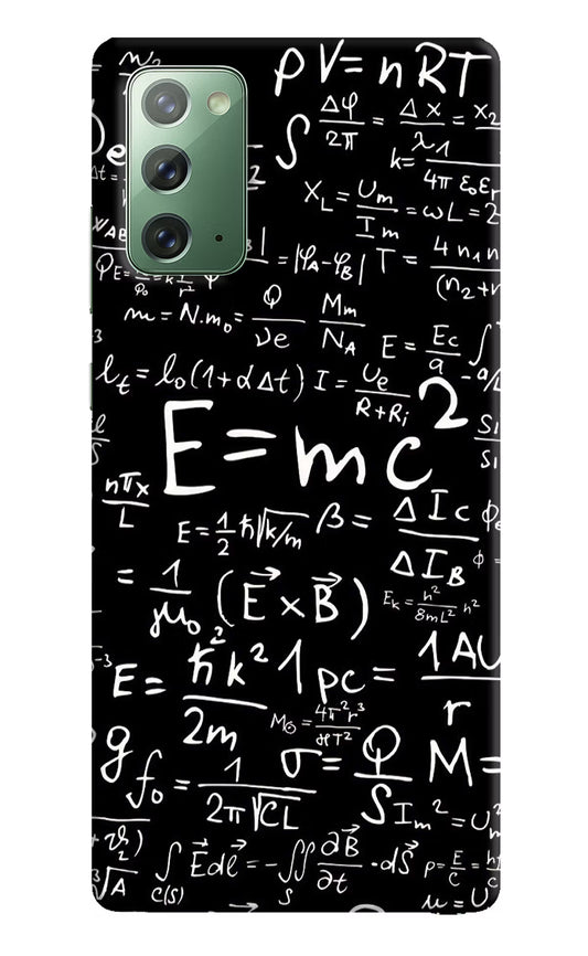Physics Formula Samsung Note 20 Hard Case Back Cover by Casekaro