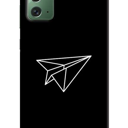 Paper Plane White Samsung Note 20 Hard Case Back Cover by Casekaro