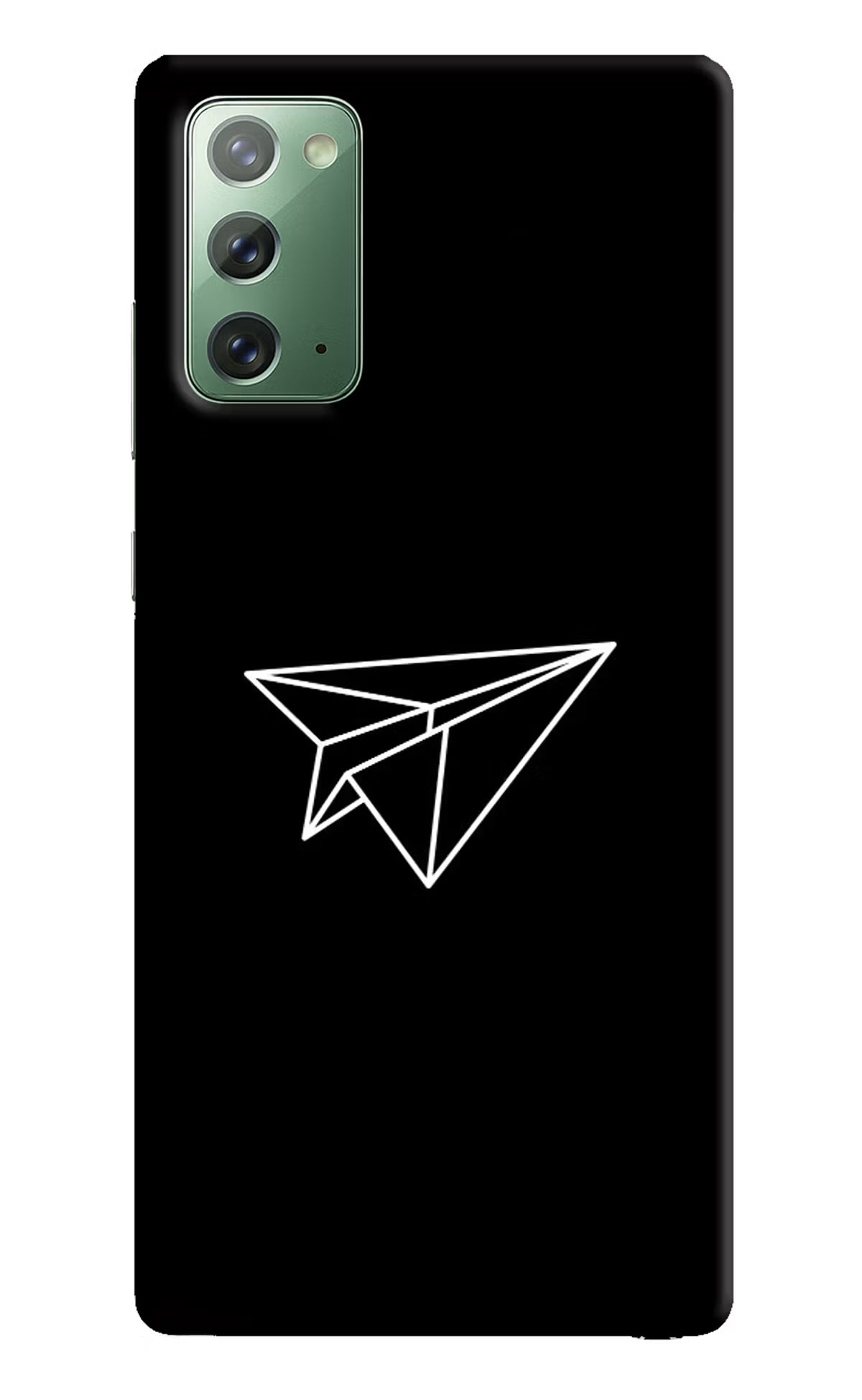 Paper Plane White Samsung Note 20 Hard Case Back Cover by Casekaro