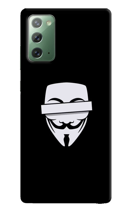 Anonymous Face Samsung Note 20 Hard Case Back Cover by Casekaro