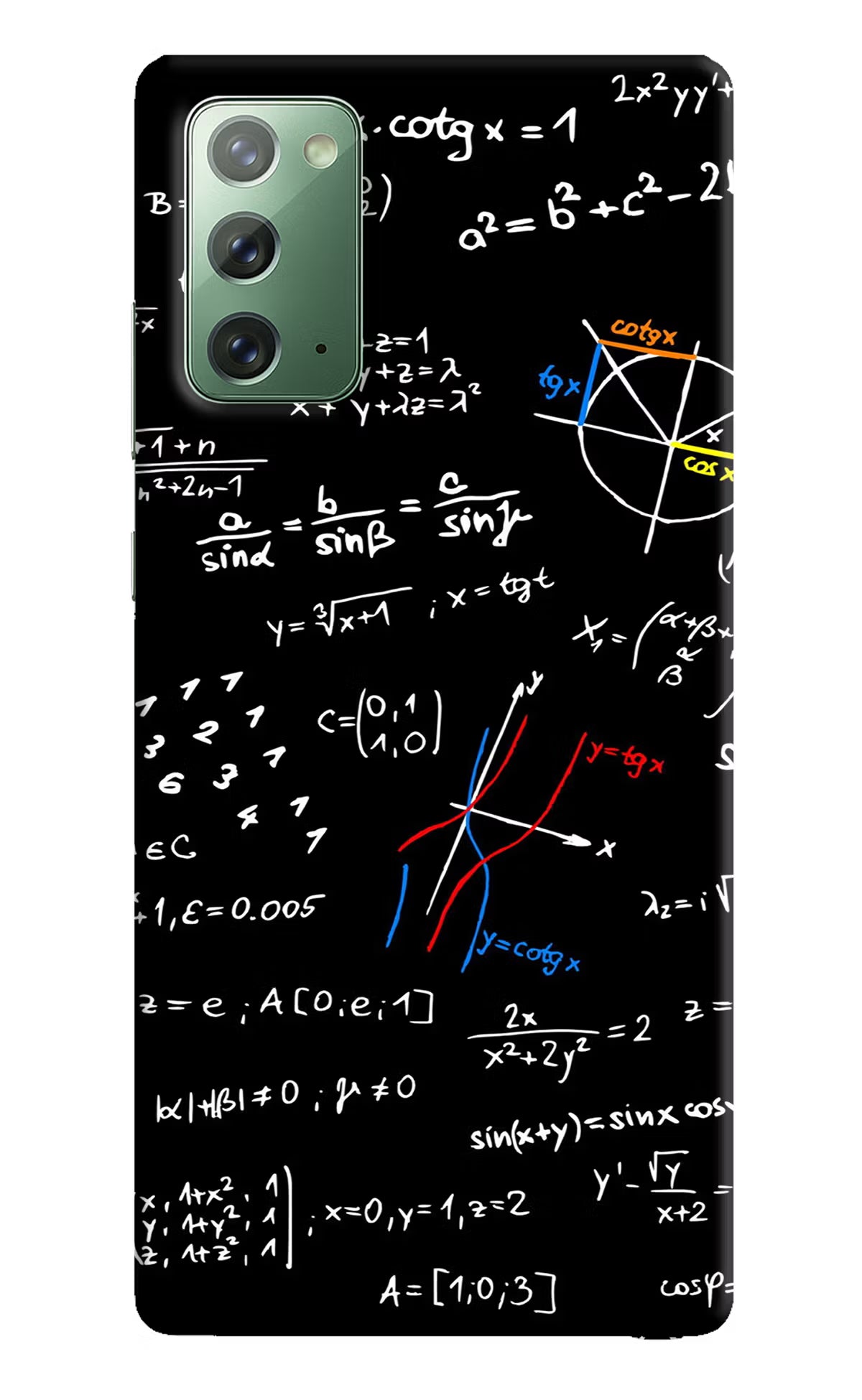 Mathematics Formula Samsung Note 20 Hard Case Back Cover by Casekaro