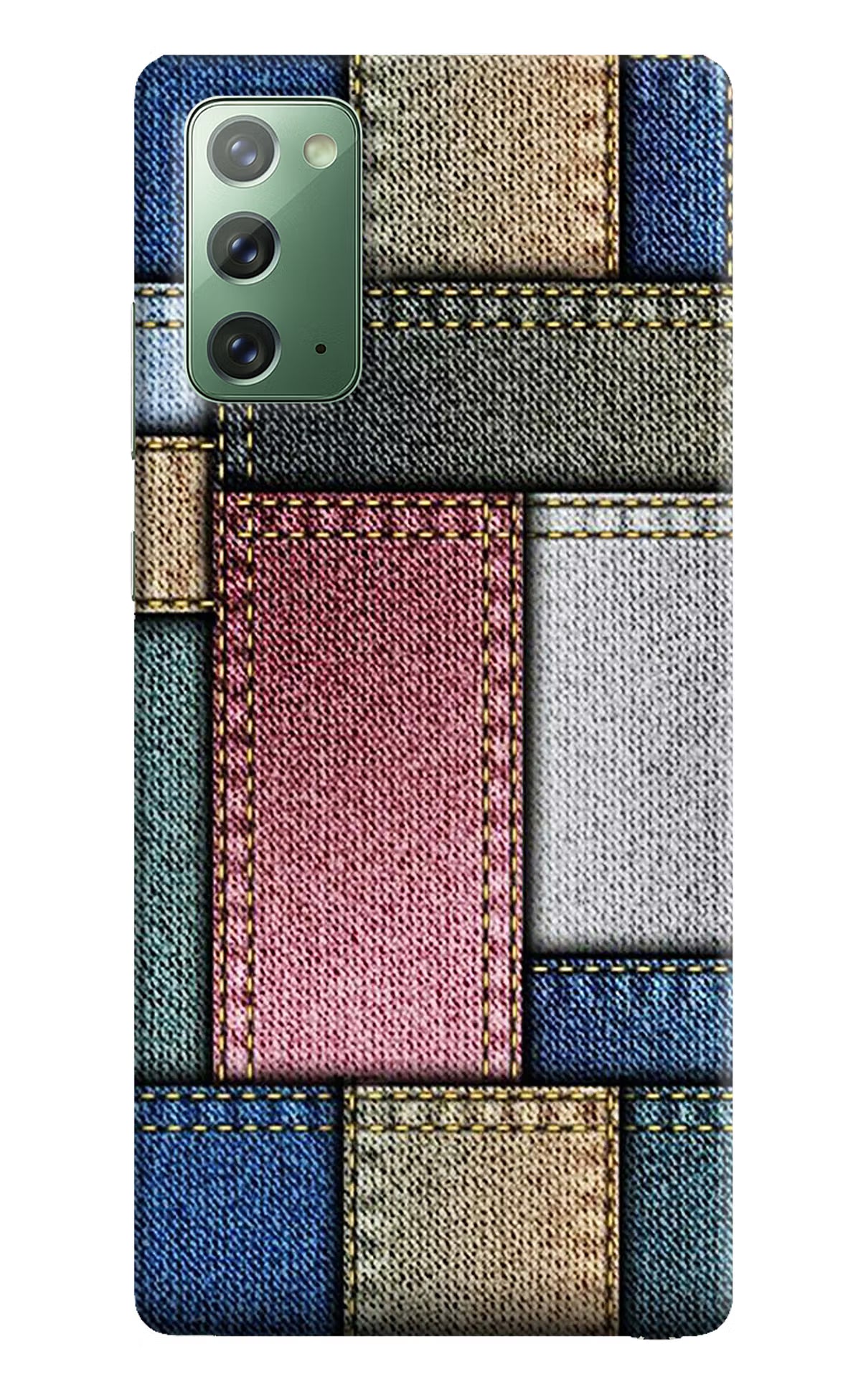 Multicolor Jeans Samsung Note 20 Hard Case Back Cover by Casekaro