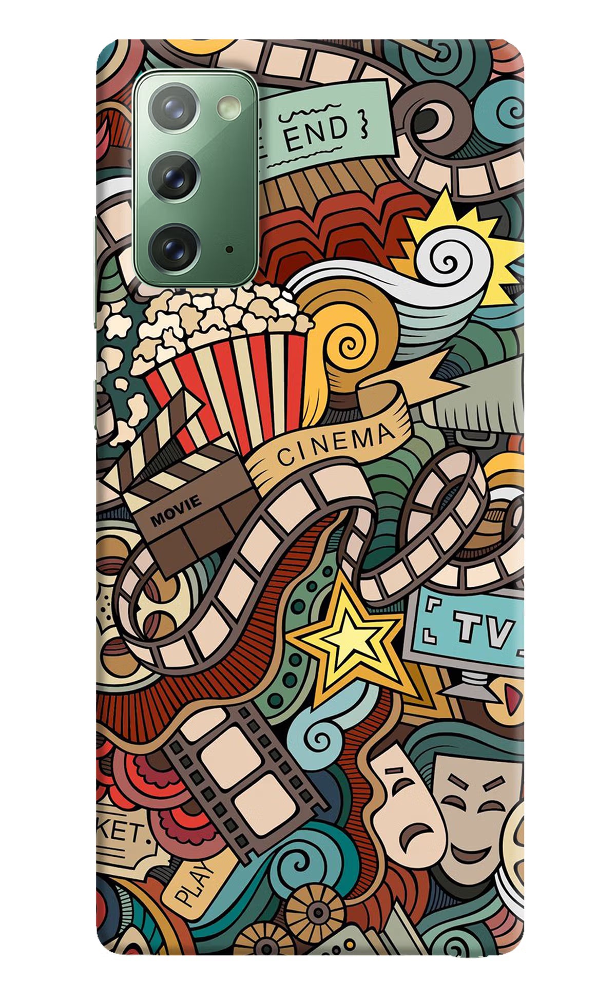 Cinema Abstract Samsung Note 20 Hard Case Back Cover by Casekaro