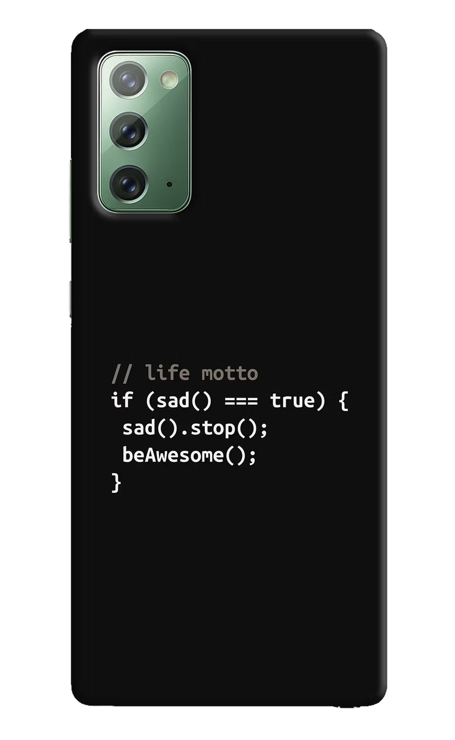Life Motto Code Samsung Note 20 Back Cover, Hard case