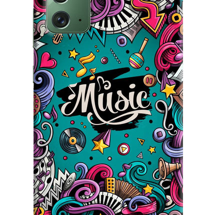 Music Graffiti Samsung Note 20 Hard Case Back Cover by Casekaro