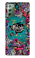 Music Graffiti Samsung Note 20 Hard Case Back Cover by Casekaro