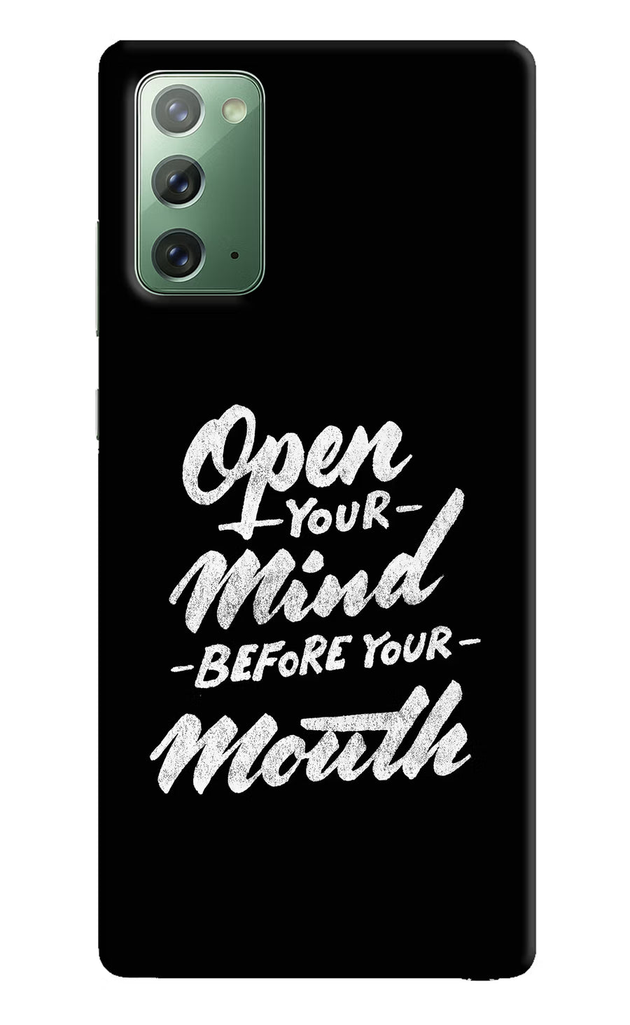Open Your Mind Before Your Mouth Samsung Note 20 Back Cover, Hard case