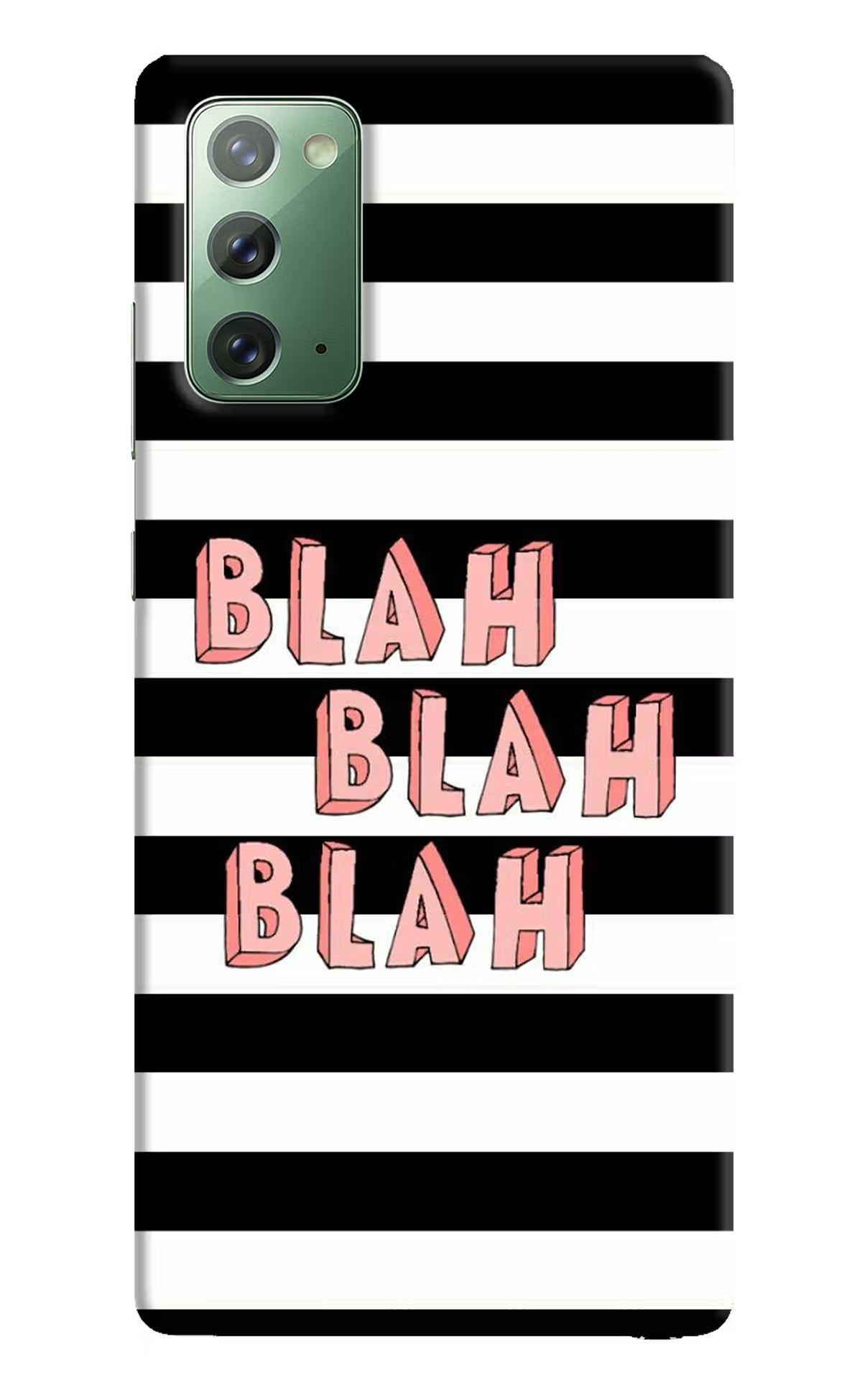 Blah Blah Blah Samsung Note 20 Hard Case Back Cover by Casekaro