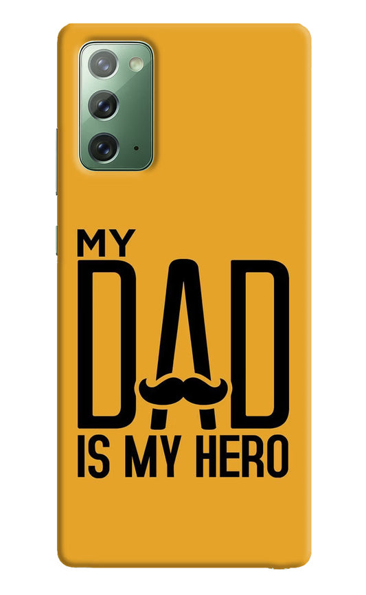 My Dad Is My Hero Samsung Note 20 Hard Case Back Cover by Casekaro