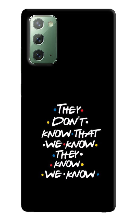 FRIENDS Dialogue Samsung Note 20 Hard Case Back Cover by Casekaro