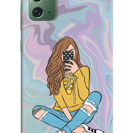 Selfie Girl Samsung Note 20 Hard Case Back Cover by Casekaro