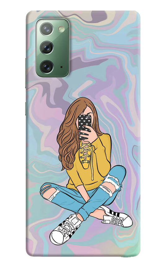 Selfie Girl Samsung Note 20 Hard Case Back Cover by Casekaro