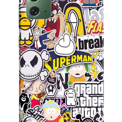 Sticker Bomb Samsung Note 20 Hard Case Back Cover by Casekaro