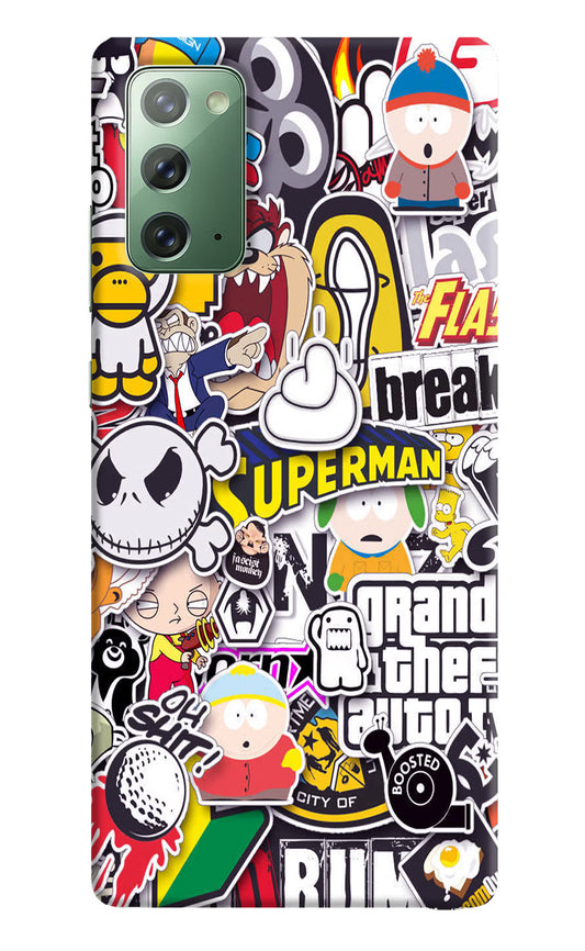 Sticker Bomb Samsung Note 20 Hard Case Back Cover by Casekaro