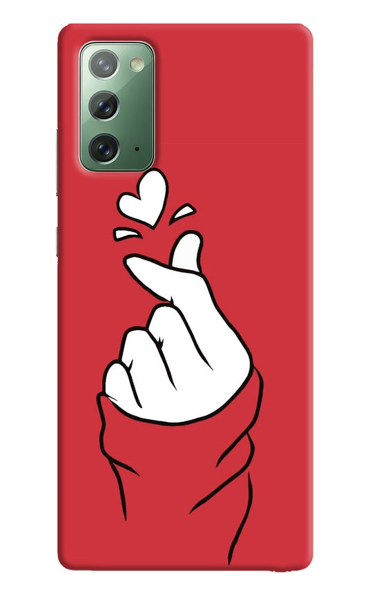 Korean Love Sign Samsung Note 20 Hard Case Back Cover by Casekaro