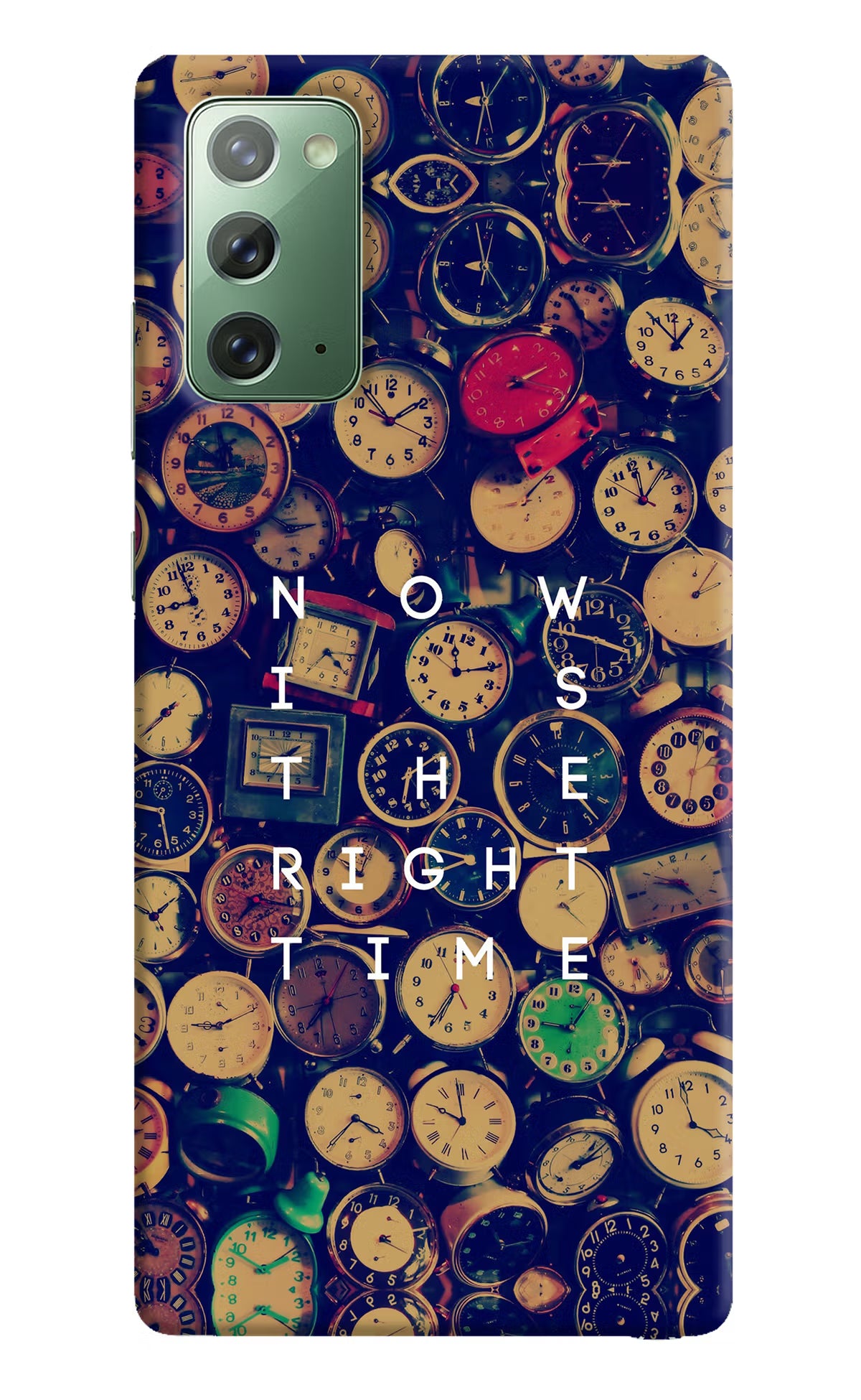 Now is the Right Time Quote Samsung Note 20 Hard Case Back Cover by Casekaro