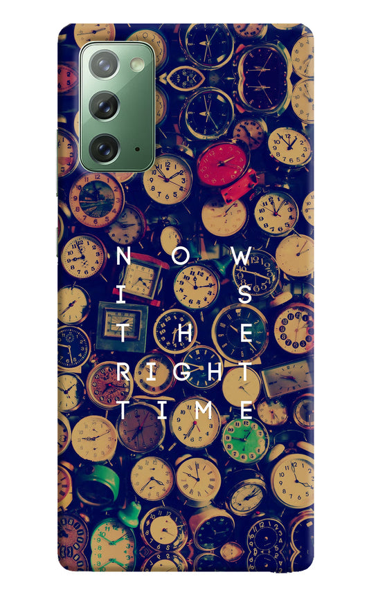 Now is the Right Time Quote Samsung Note 20 Hard Case Back Cover by Casekaro