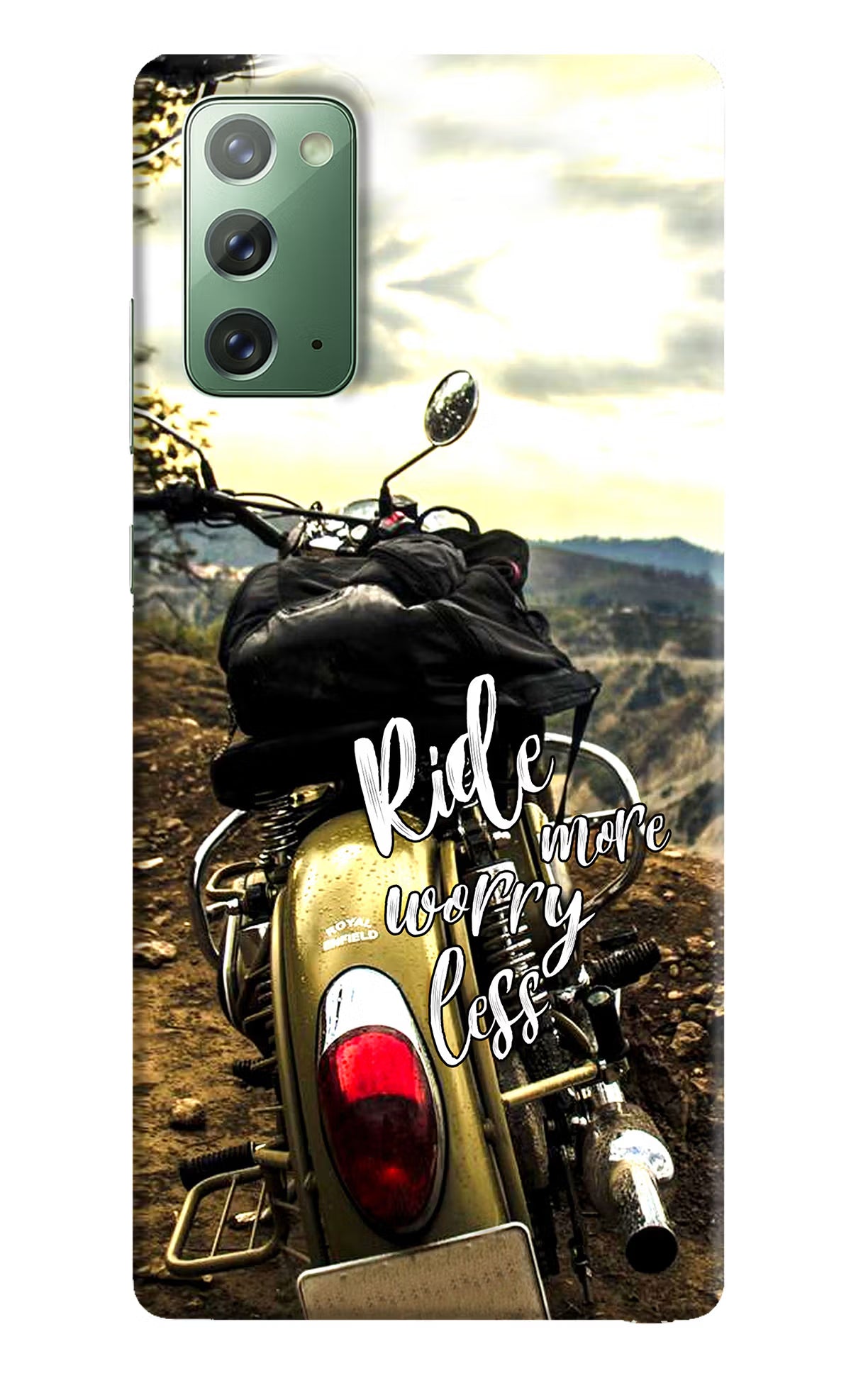 Ride More Worry Less Samsung Note 20 Hard Case Back Cover by Casekaro