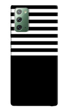 Black and White Print Samsung Note 20 Hard Case Back Cover by Casekaro