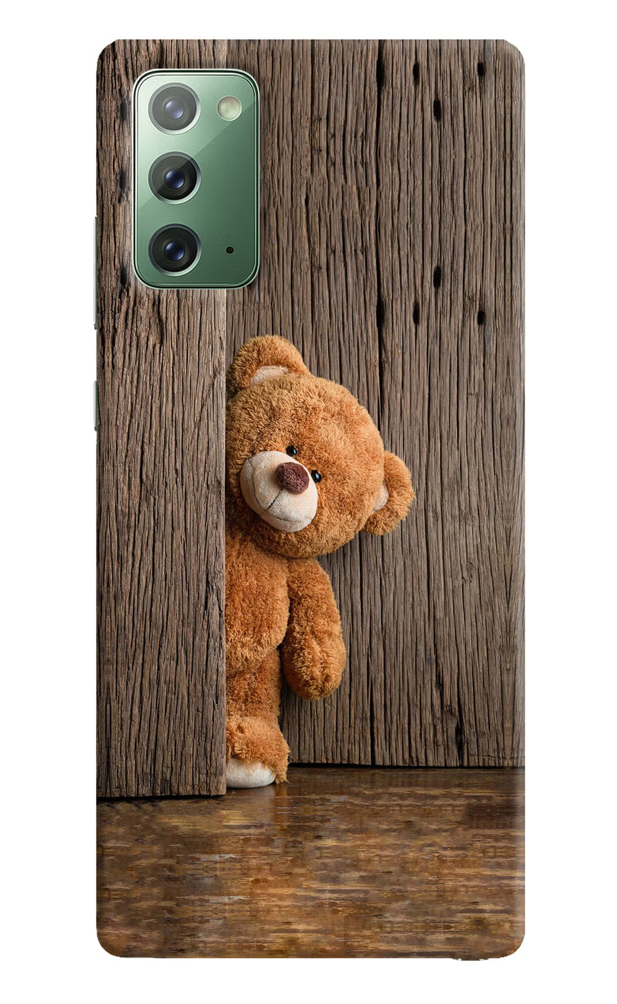 Teddy Wooden Samsung Note 20 Back Cover, Hard case