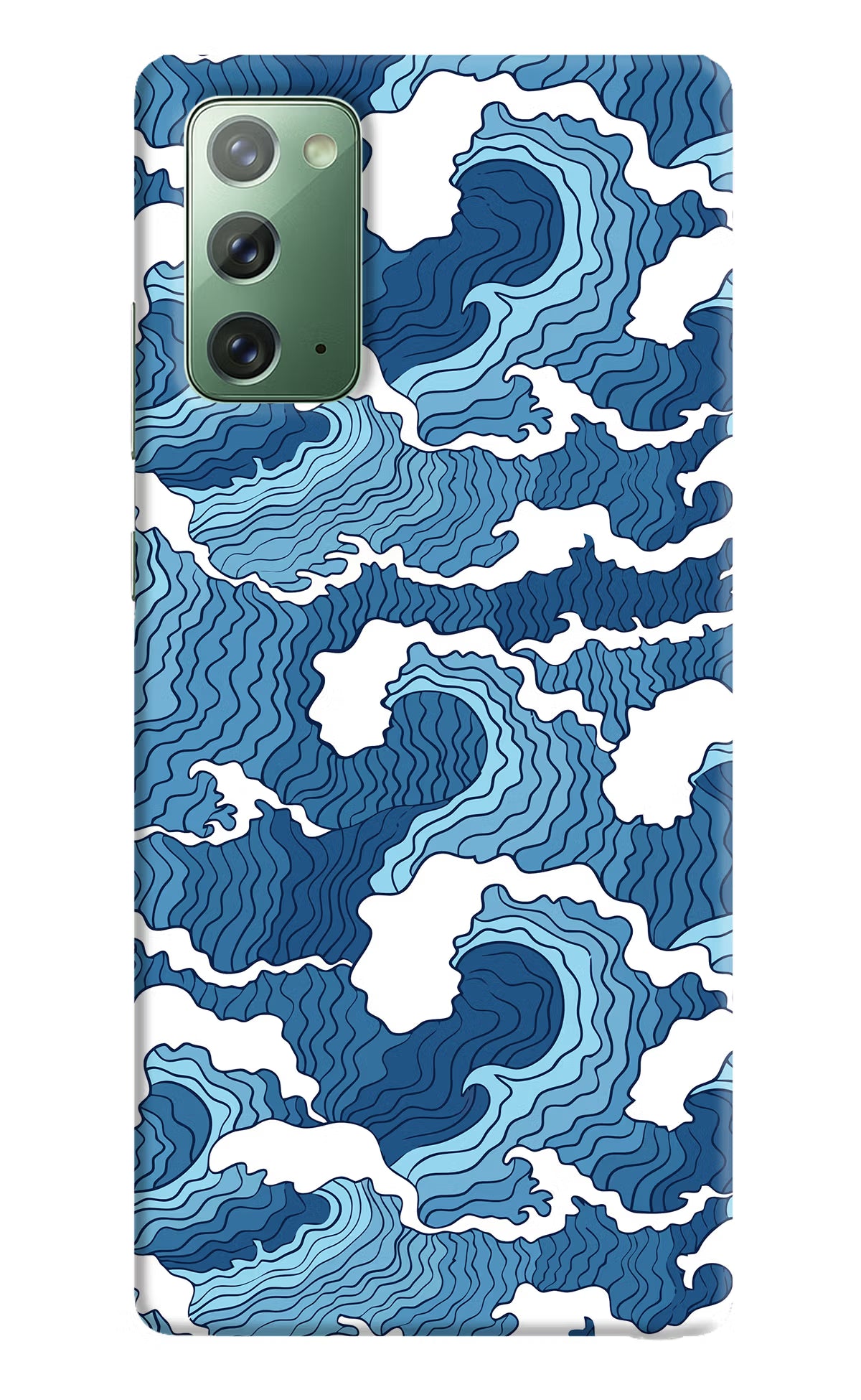 Blue Waves Samsung Note 20 Hard Case Back Cover by Casekaro