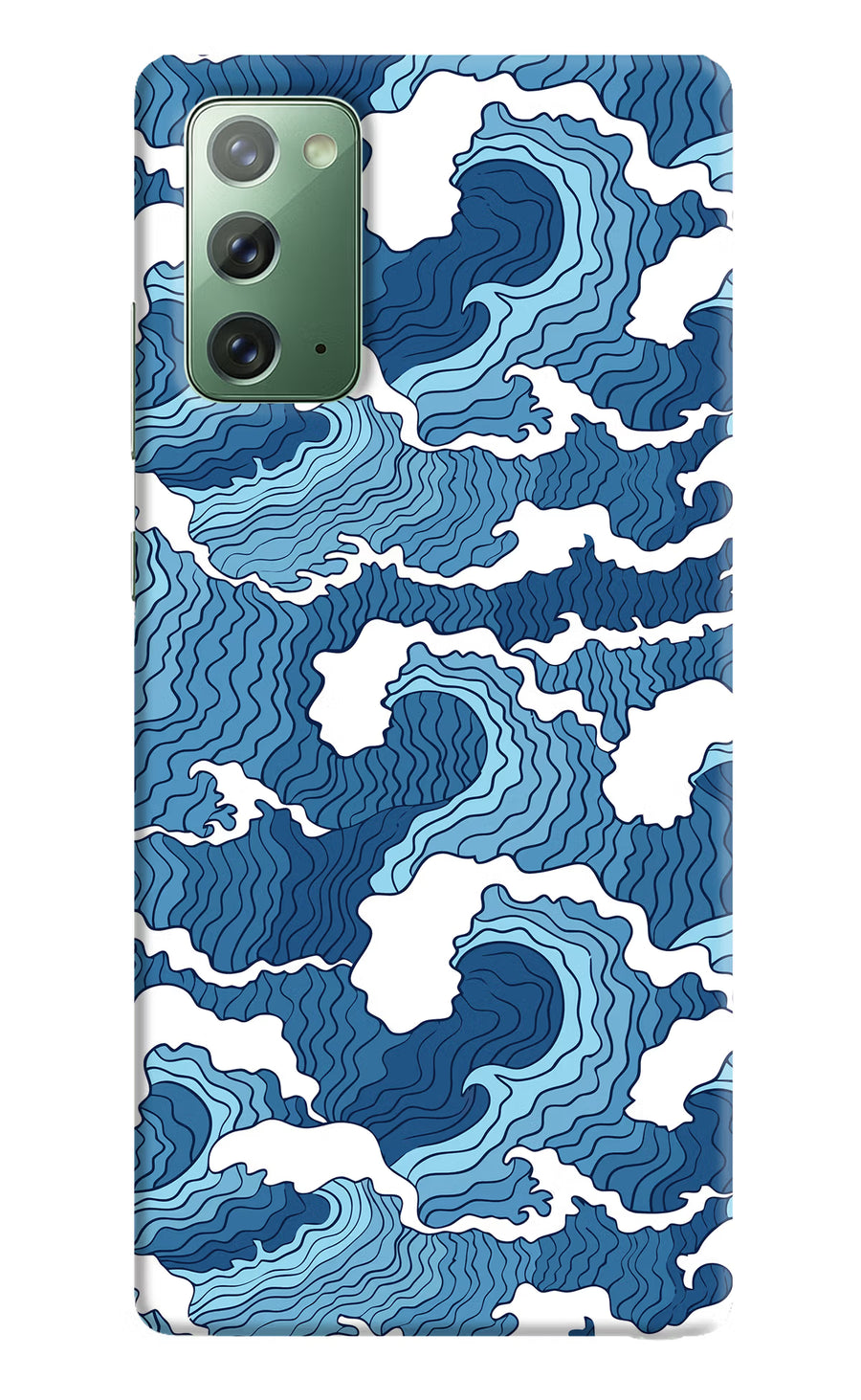 Blue Waves Samsung Note 20 Back Cover, Hard case