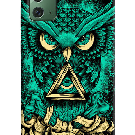 Green Owl Samsung Note 20 Hard Case Back Cover by Casekaro