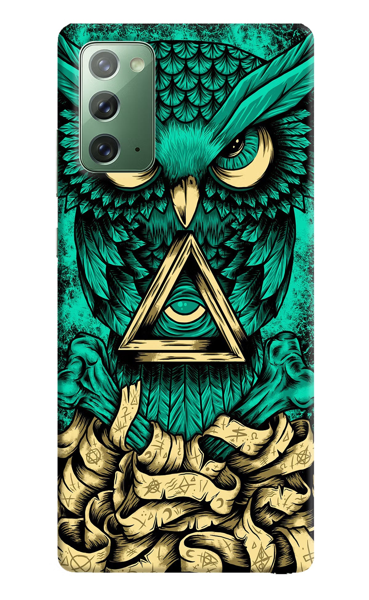 Green Owl Samsung Note 20 Hard Case Back Cover by Casekaro