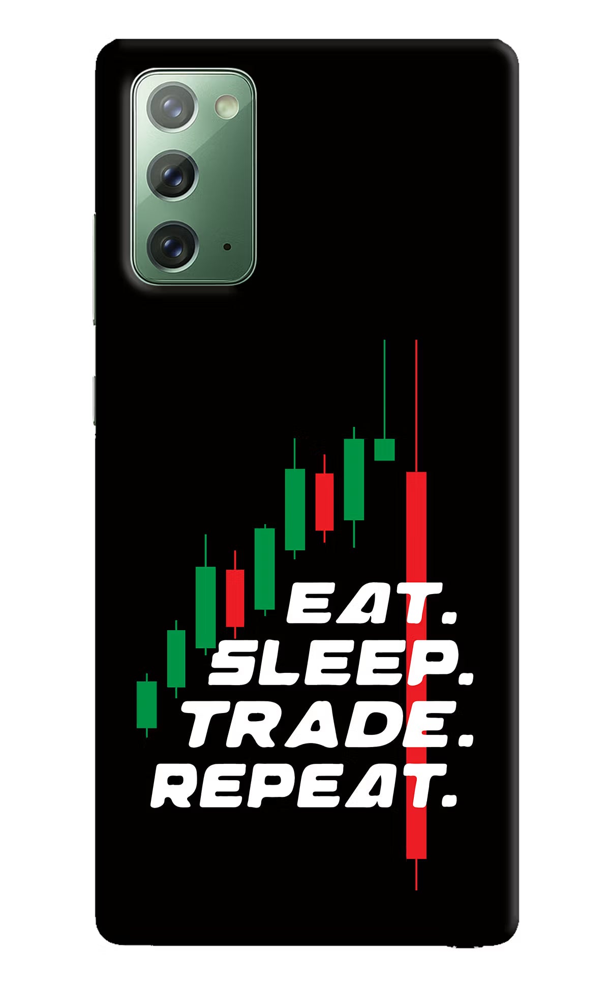 Eat Sleep Trade Repeat Samsung Note 20 Hard Case Back Cover by Casekaro
