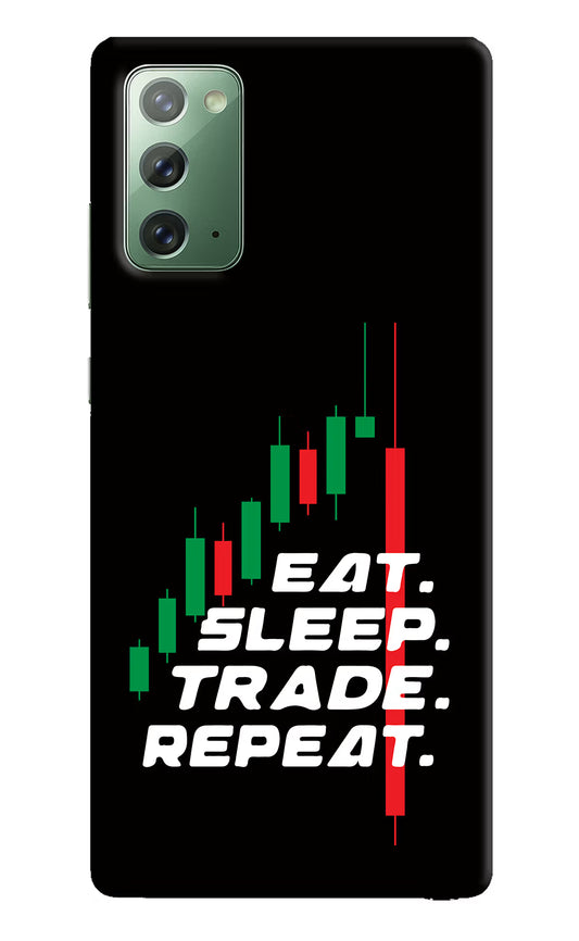 Eat Sleep Trade Repeat Samsung Note 20 Hard Case Back Cover by Casekaro