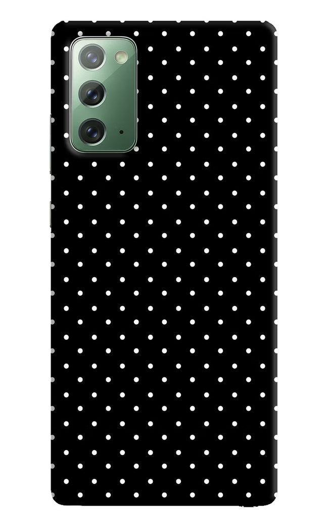 White Dots Samsung Note 20 Hard Case Back Cover by Casekaro