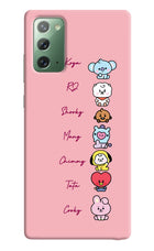 BTS names Samsung Note 20 Hard Case Back Cover by Casekaro